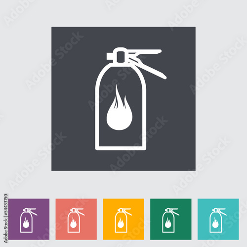Fire extinguisher flat icon.