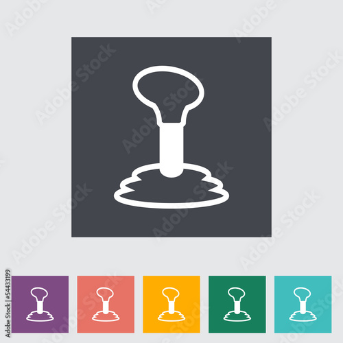 Gearbox flat single icon.