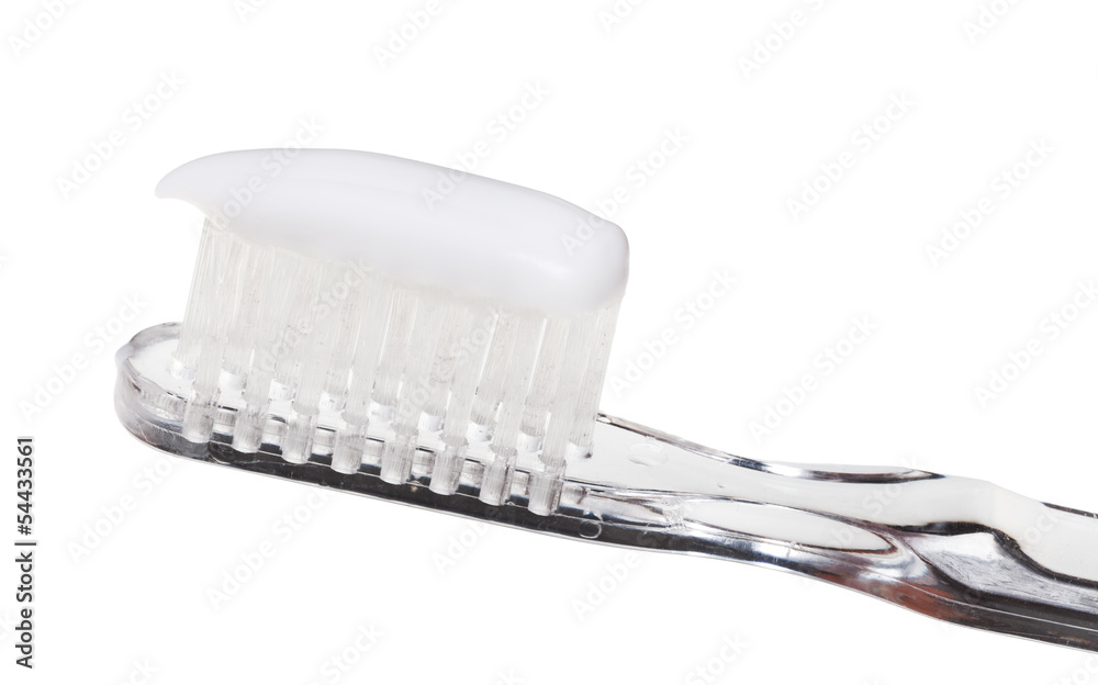 toothbrush and toothpaste from tube Stock Photo | Adobe Stock