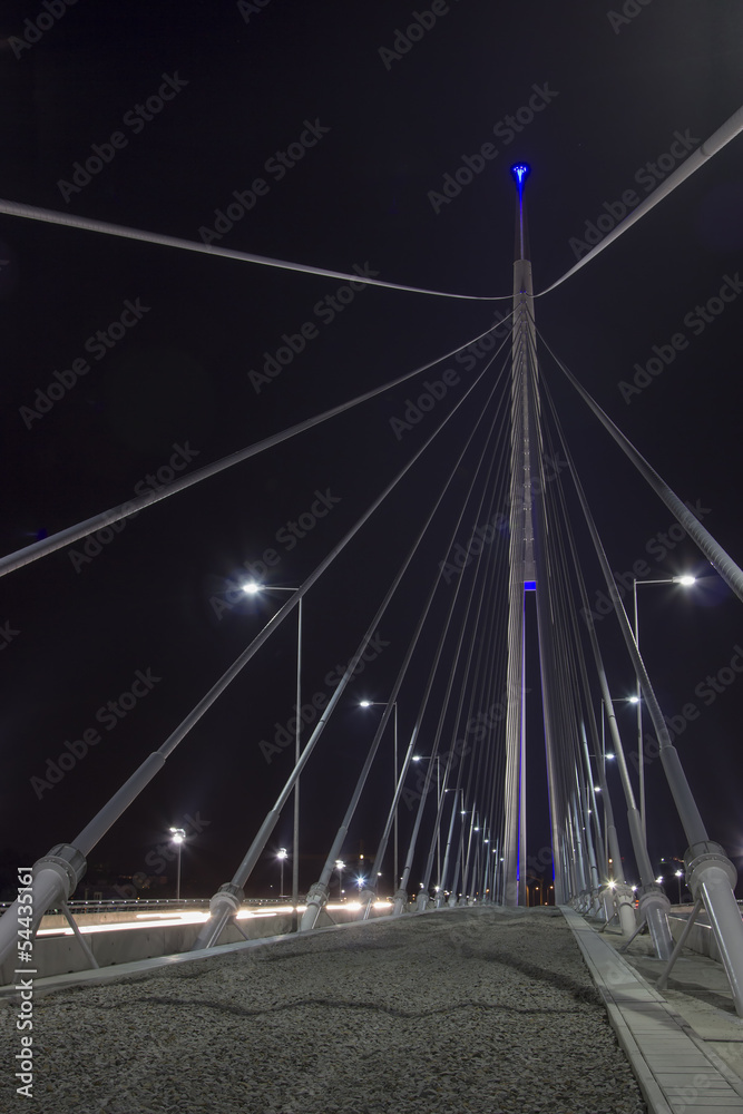 Part of construction of Ada bridge at Night