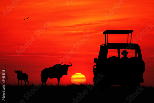 Photography Jeep safari at sunset