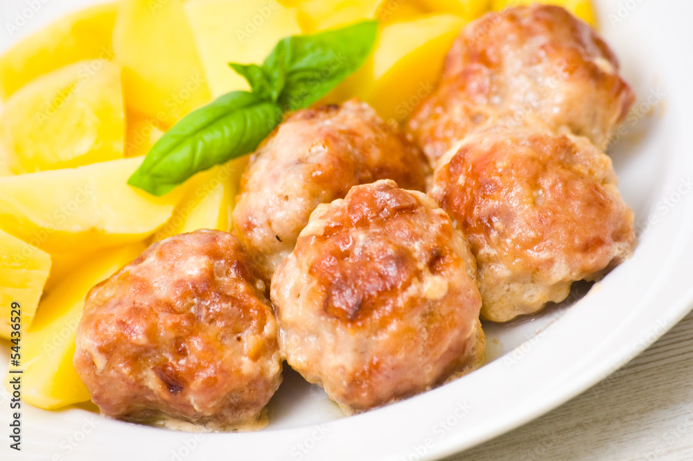 meatballs with potato