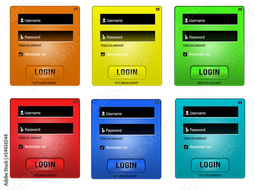 Vector login form