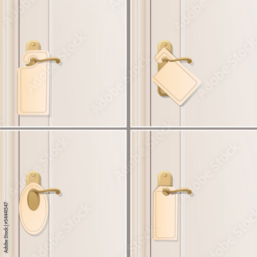 Set pf doorknob. Vector design.