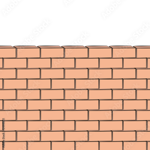 Brick wall. Vector illustration.