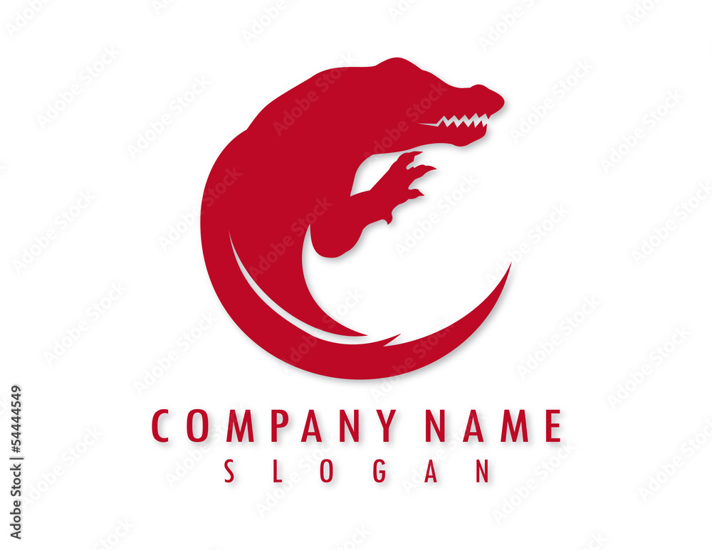 Naklejka premium Crocodile logo