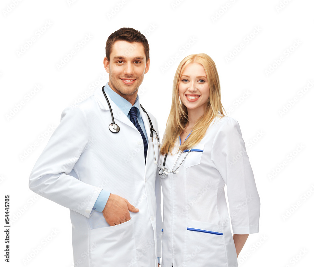 two young attractive doctors two young attractive doctors