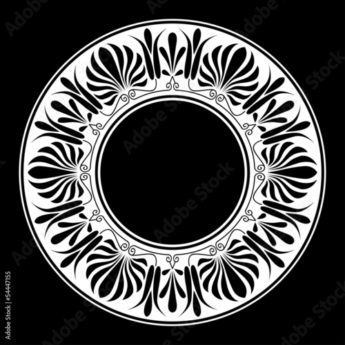 Greek national antique round pattern, vector.
