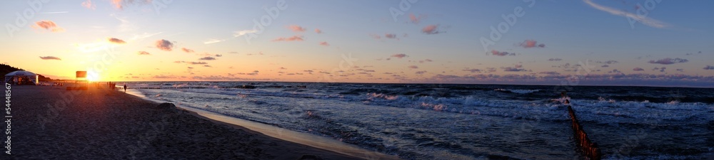 baltic sea sunset panorama shoot