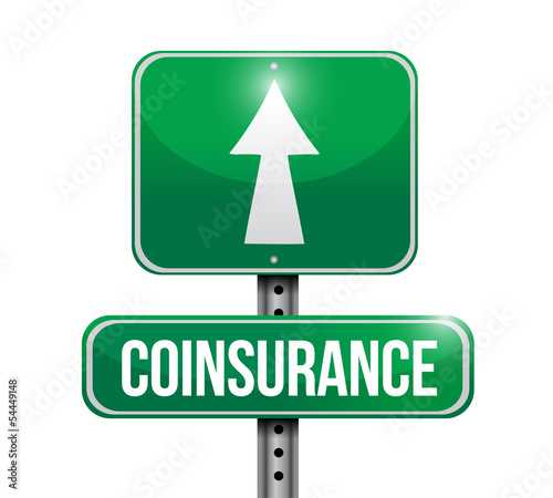 coinsurance road sign illustration design photo