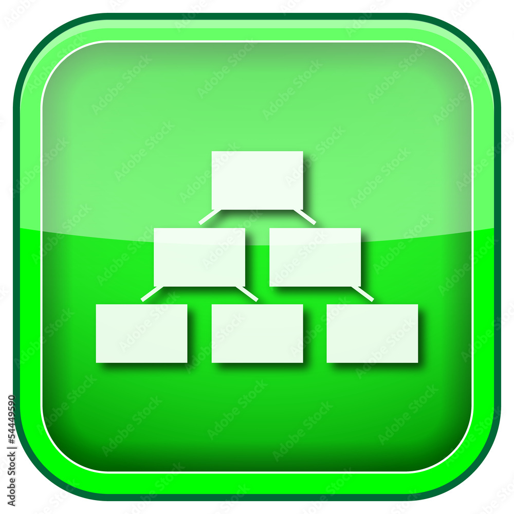 Green square shiny icon