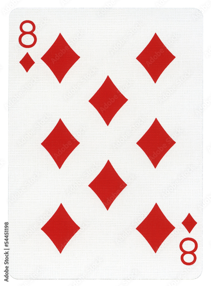 Fototapeta premium Playing Card - Eight of Diamonds