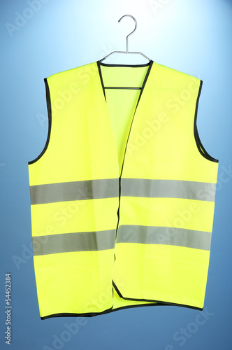 Yellow vest, on color background