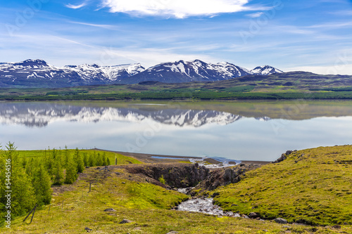 Reflections at Lagarfljót, Iceland