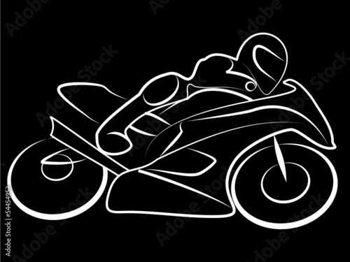 Motorrad Rennen Tribal