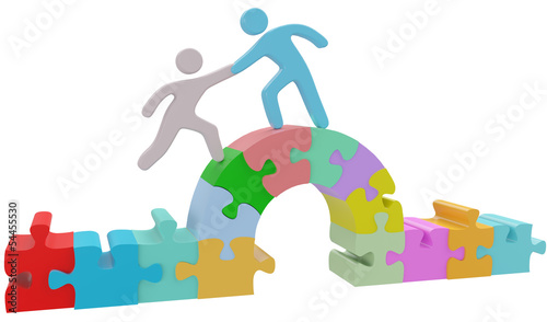 People help bridge puzzle solution