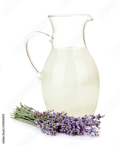 Lavender lemonade, isolated on white