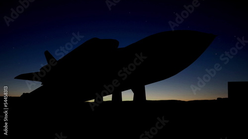 Alabama Space and Rocket Center Shuttle sunrise