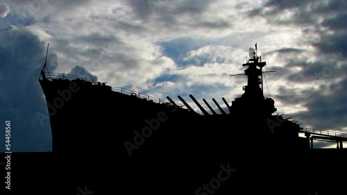 Alabama USS Alabama clouds