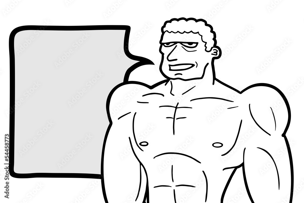 Fototapeta premium Strong man talk