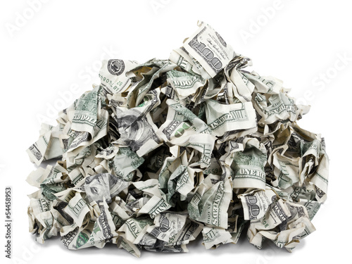 Crimped Pile of Cash