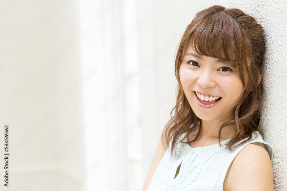 Beautiful young woman relaxing in the room Beautiful young woman relaxing in the room