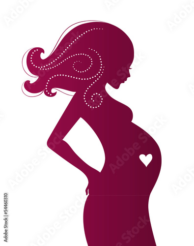 Silhouette pregnant woman