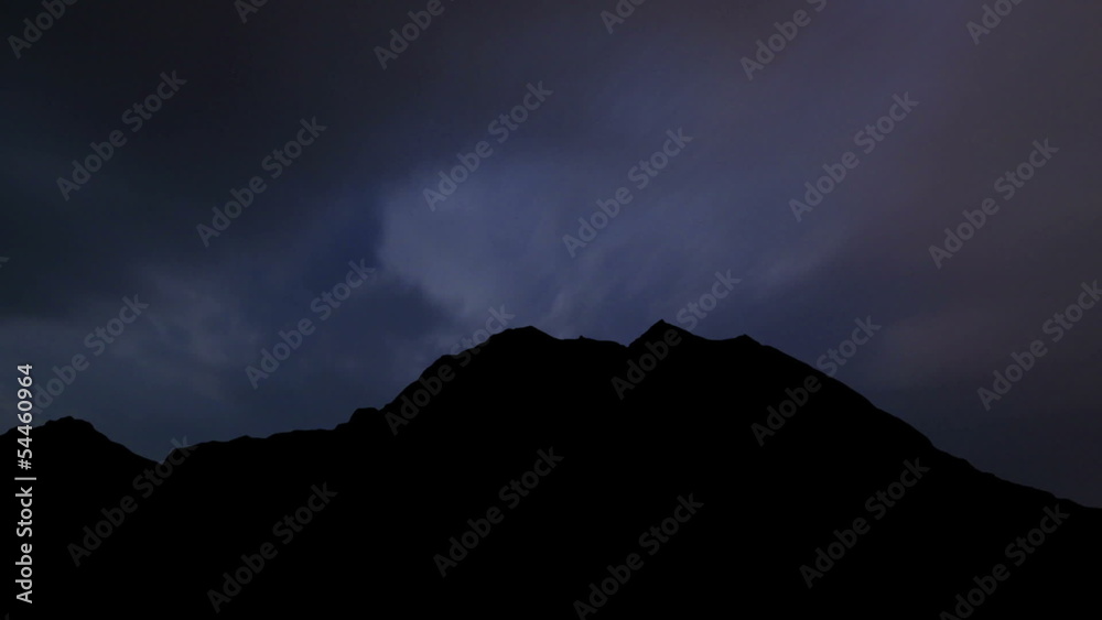 Alaska Mount McKinley night storm Alaska Mount McKinley night storm