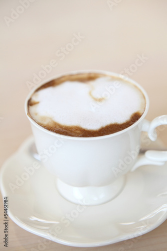 coffee on wood background