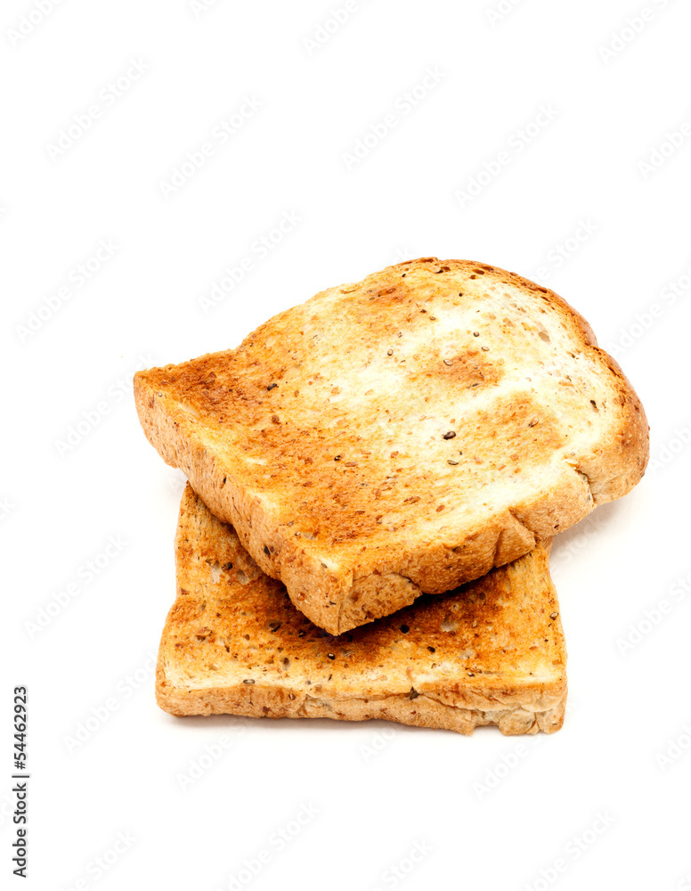 Toasted bread for breakfast.