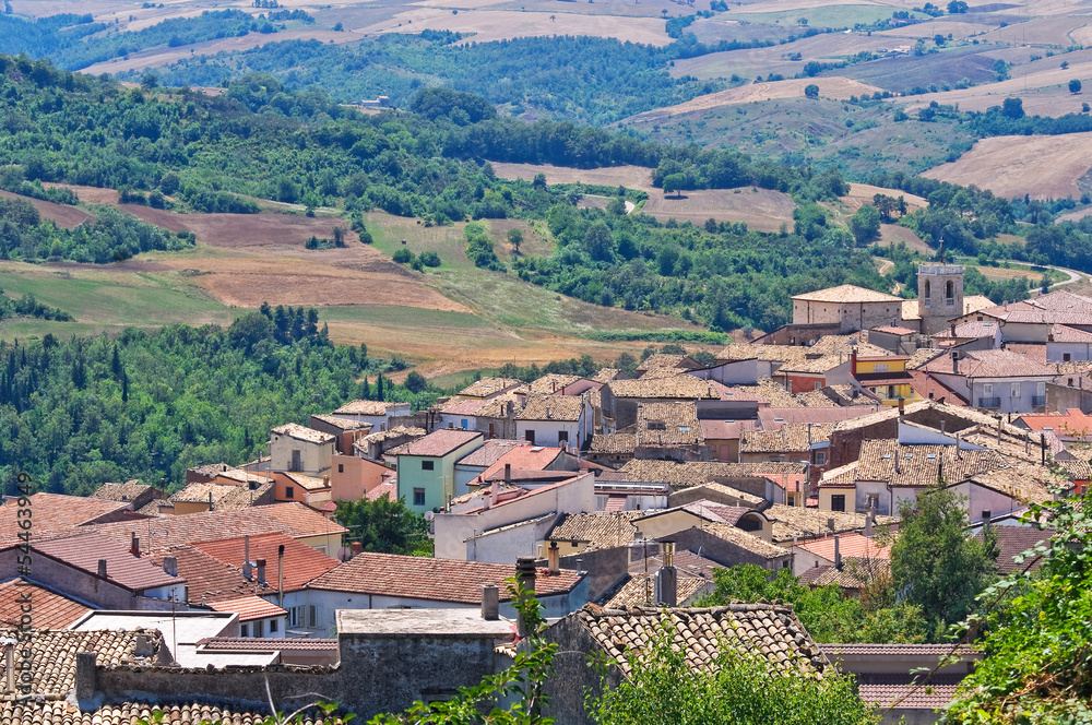 Panoramic view of Roseto Valfortore. Puglia. Italy.