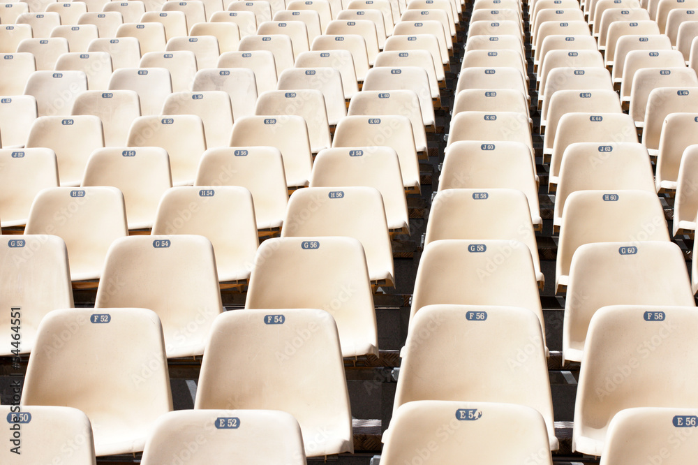 Fototapeta premium Empty seats under the open sky