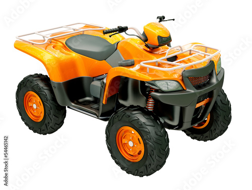 Quad bike isolated