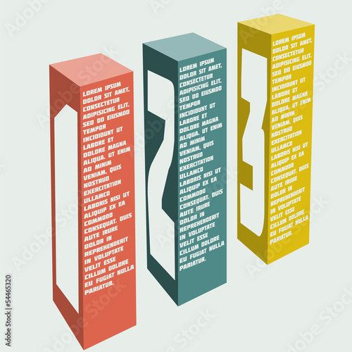Modern business steps to success and graphs options banner.