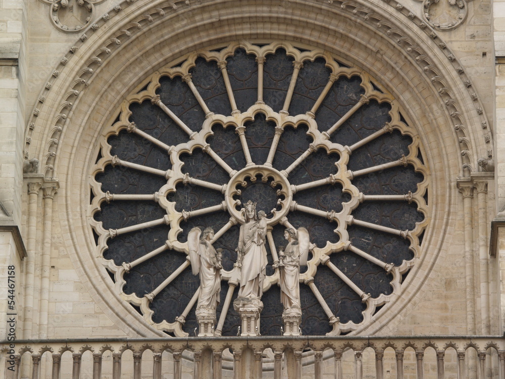Gothic window in cathedral Gothic window in cathedral