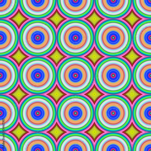 Multicolored circles seamless abstract pattern.