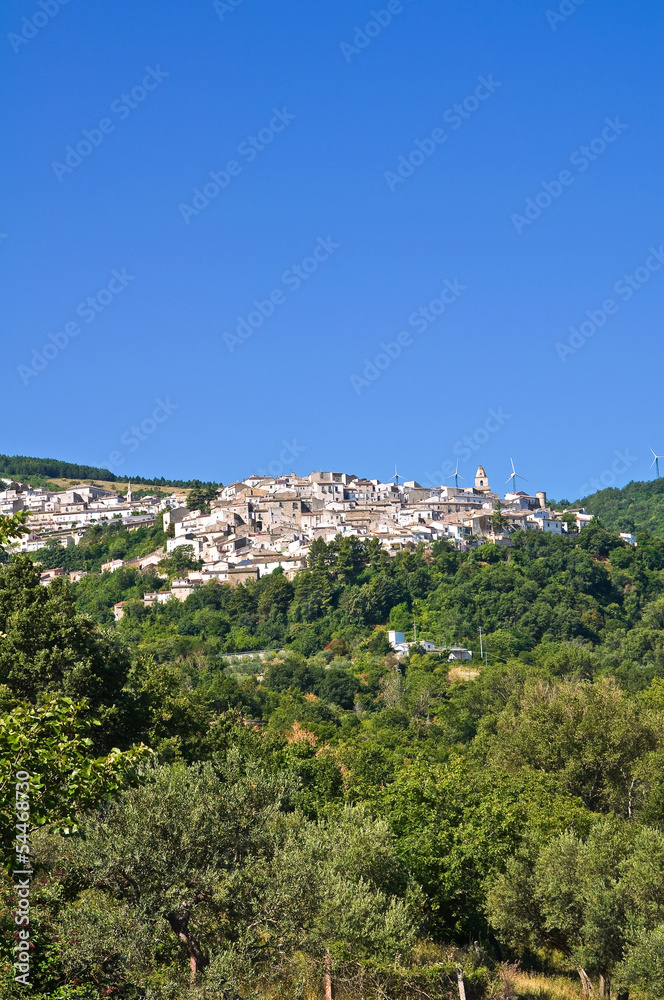 Panoramic view of Alberona. Puglia. Italy.