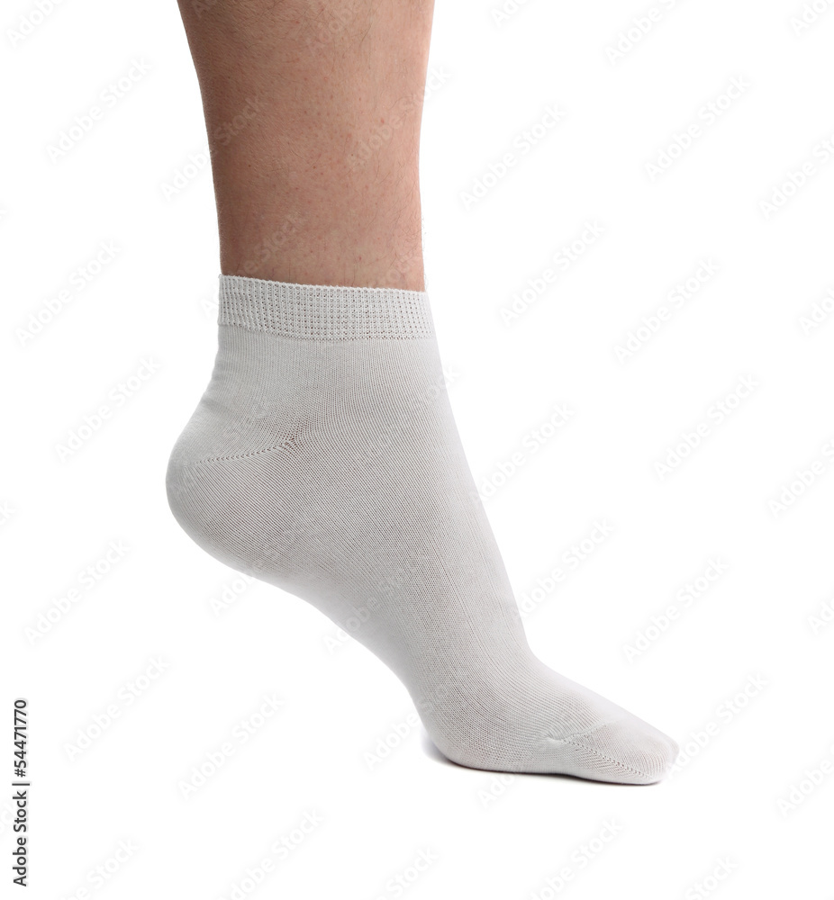 Sock on the foot. Sock on the foot.