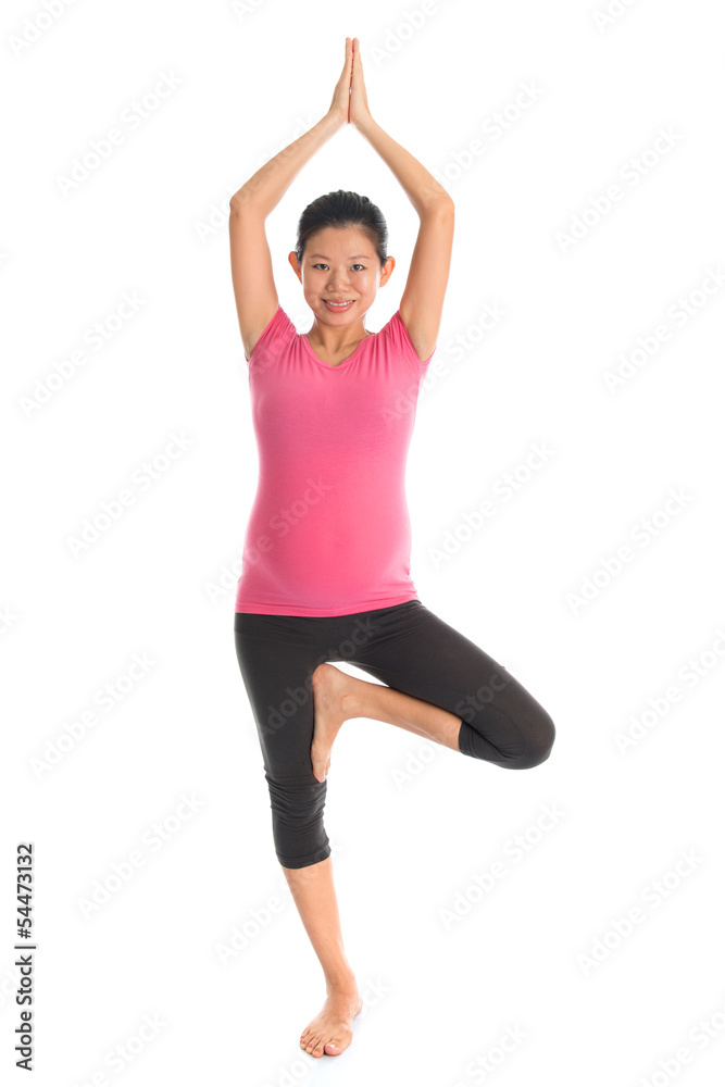 Asian pregnant woman meditation Asian pregnant woman meditation