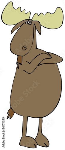 Εκτύπωση καμβά Defiant moose