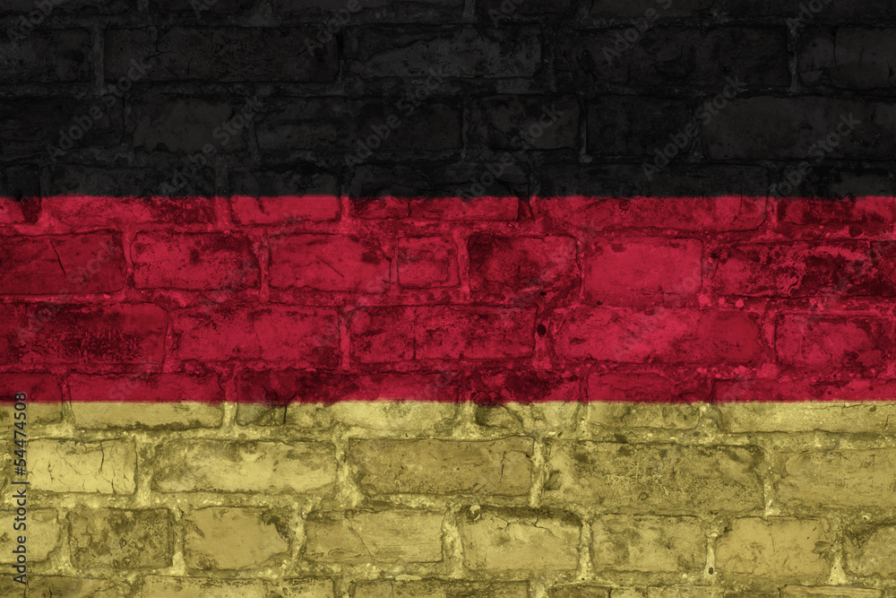 flag of germany graphic on brick background flag of germany graphic on brick background