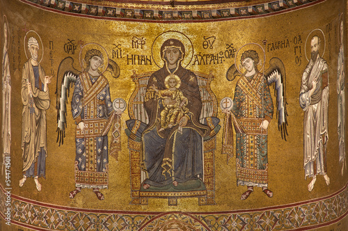 Palermo - Madonna and angels from  Monreale cathedral