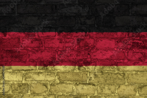 flag of germany graphic on brick background