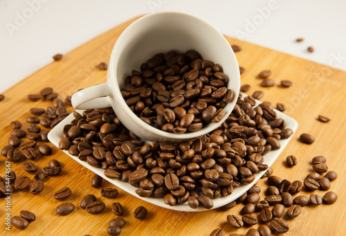 coffee beans. coffee beans in a cup.