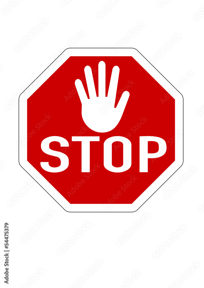 Stopschild mit Hand Stopschild mit Hand