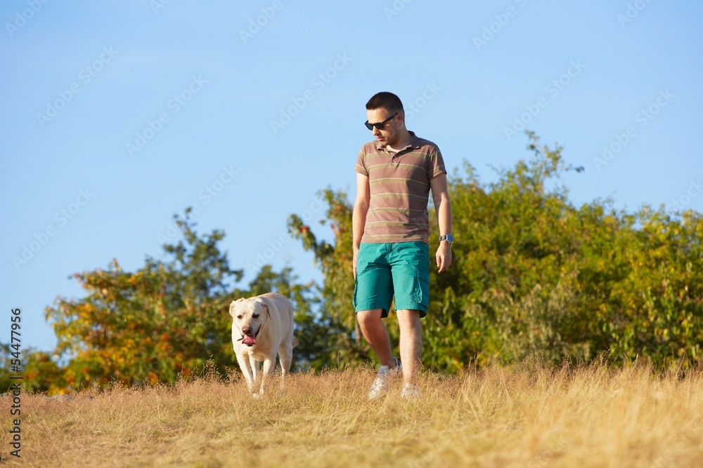 Man with dog Man with dog