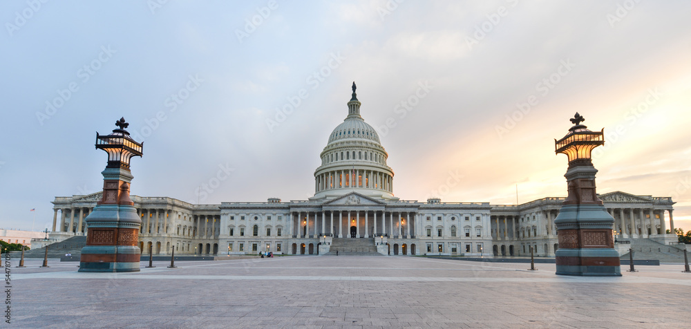US Capitol Building at sunset - Washington DC, USA