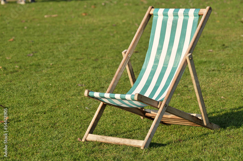 Deckchair On Lawn