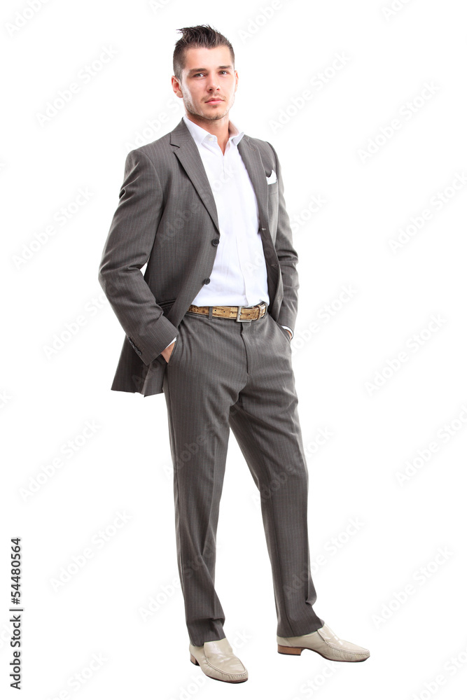 Portrait of a business man isolated on white background