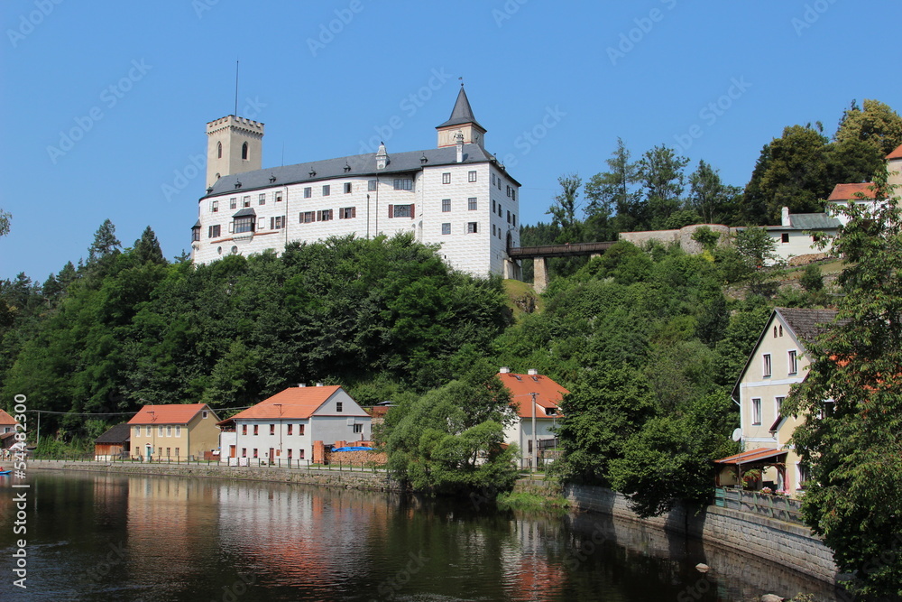 Rozmberk castle in the Czech Republic